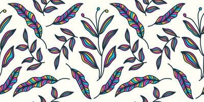 Colorful Seamless Floral Pattern with Hand Drawn Style. Flower Motif for Fashion, Wallpaper, Wrapping Paper, Background, Fabric, Textile, Apparel, and Card Design vector
