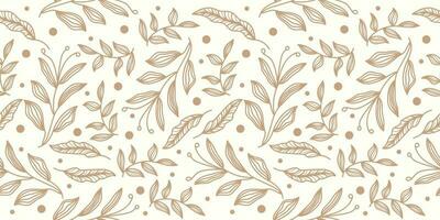 Elegant Seamless Floral Pattern with Hand Drawn Style. Vintage Flower Motif for Fashion, Wallpaper, Wrapping Paper, Background, Fabric, Textile, Apparel, and Card Design vector