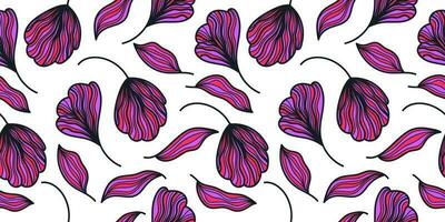 Colorful Seamless Floral Pattern with Hand Drawn Style. Flower Motif for Fashion, Wallpaper, Wrapping Paper, Background, Fabric, Textile, Apparel, and Card Design vector
