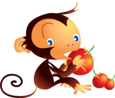 cute monkey mascot cartoon png