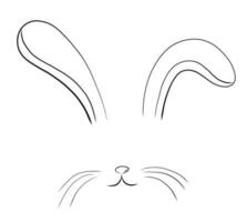 Bunny ears and nose vector