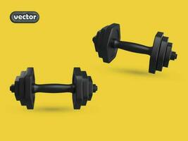 barbell 3D realistic object vector for gym,gym tools