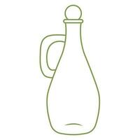 un elegante jarra o botella con un corcho. sencillo icono en garabatear estilo. vector ilustración aislado en blanco antecedentes.