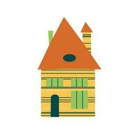 Vector flat illustration of house icon isolated on white background.