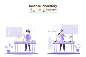 Science Laboratory Illustration Design vector