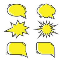 Set of cartoon chat background vector