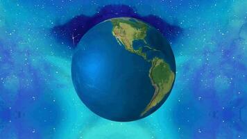 Realistic 3D Spinning Earth Animation video