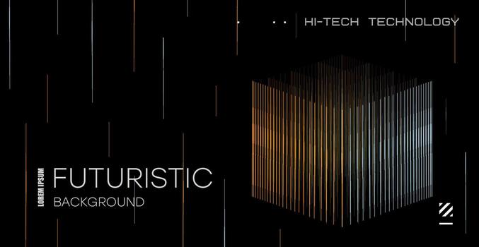 Abstract sketch of a geometric cube. Illustration of a drawn cube in space, sketch. vector