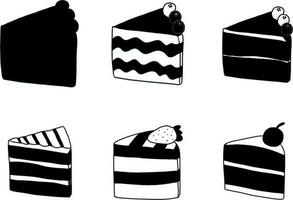 Sweet Cake silhouettes,  set of Sweet Cake Silhouettes,  Sweet Cake vector