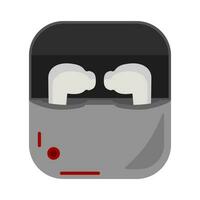 Earphone, inear monitoring in flat vector illustration design