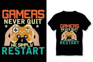 Funny  gaming T-shirt vector