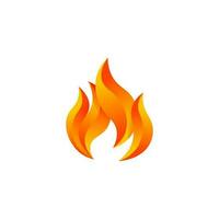 Flame logo isolated on white background vector