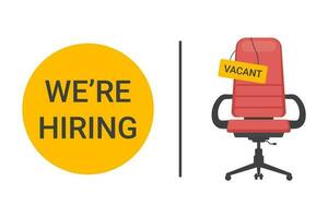 Vacant position with Empty office chair vector