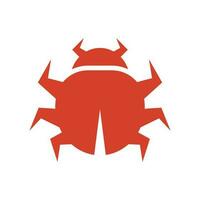 malware symbol red isolated on white background vector