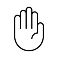 Hand gesture line icon vector