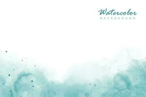 Artistic, abstract blue, teal, turquoise watercolor background with splashes with mist fog effect vector