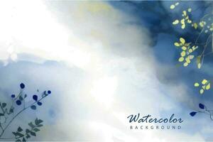 Artistic, abstract blue, red, yellow, violett, rainbow watercolor background with splashes with mist fog effect vector