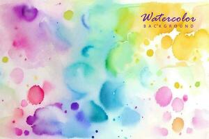 Artistic, abstract blue, red, yellow, violett, rainbow watercolor background with splashes with mist fog effect vector