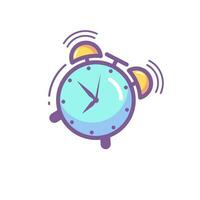 Mañana alarma reloj dibujos animados estilo vector