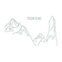 Hand Drawn Mountains vector