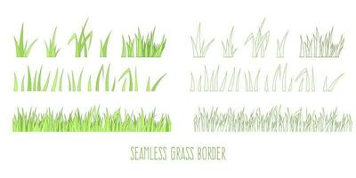 Seamless Grass Border vector