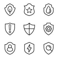 shield and secure line icon. firewall, privacy, secure, protect, safe and shield vector