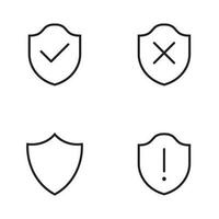 alert and secure icons vector. alert, warning, danger and information vector