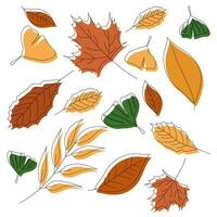 Autumn Leaves Background on White. Perfect for Seasonal Designs and Autumn-themed Projects. vector