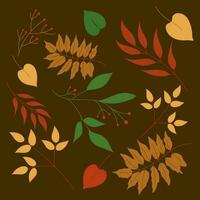 Autumn Leaves Background on White. Perfect for Seasonal Designs and Autumn-themed Projects. vector