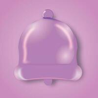 bell 3D icon cartoon style vector