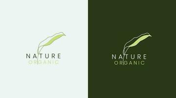 Best quality Natural Leaf logo. Premium quality, vegan, green life, organic products. vector