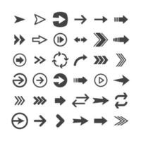 flecha pictograma recopilación. conjunto de flechas vector
