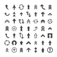 Arrow pictogram collection. Set of arrows. vector