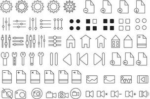 Set of Ux Ui web icons set, Outline icon collection vector