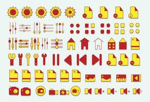 Set of Ux Ui web icons set, Outline icon collection vector