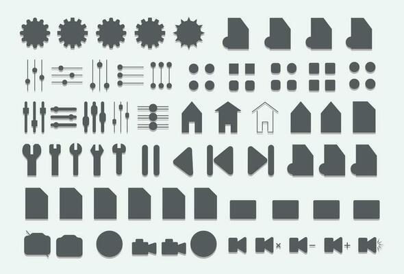 Set of Ux Ui web icons set, Outline icon collection