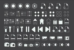 Set of Ux Ui web icons set, Outline icon collection vector