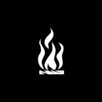 fire logo black white silhouette vector illustration