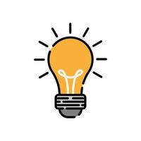 Light bulb icon, vector illustration