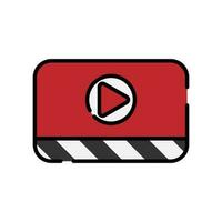 Video player icon, vector illustration