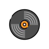 Vinyl disc icon, vector illustration