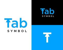 A logo for a new brand of tab symbol vector