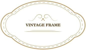 Vintage frame template. Vector illustration