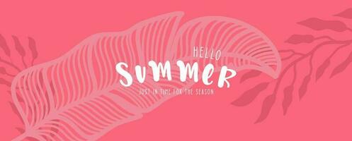 Colorful summer background layout banner design. landscape poster, greeting card, header to website vector