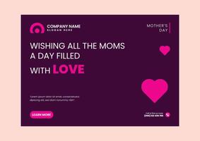 Mothers day Social Media Banner Design Template vector