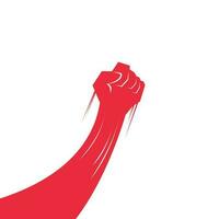 labour day may, hand's up red fist vector illustration design with white background