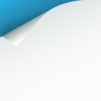 Paper page with curled corner and shadow. Template for your design. Set. Vector illustration