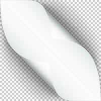 Sheet of paper with curled corner and soft shadow, template for your design. Vector illustration