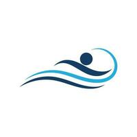 swiming Water wave icon vector
