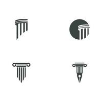 columna icono logo modelo vector